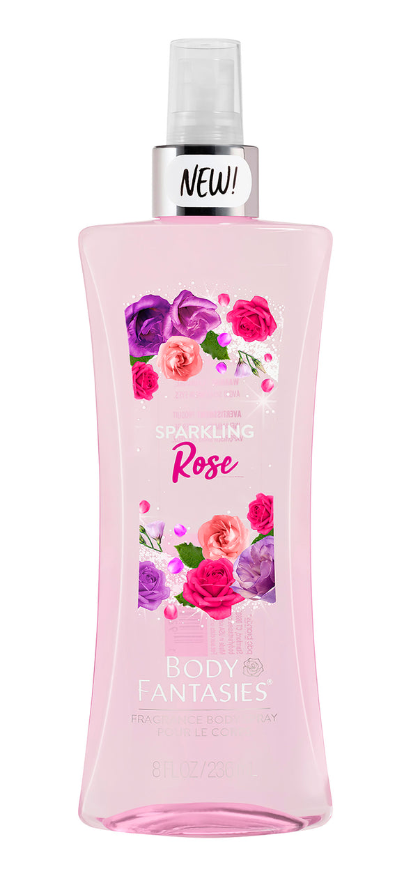 Body Fantasies Sparkling Rose Body Spray By Parfums De Coeur - 8 oz Body Spray Body Spray